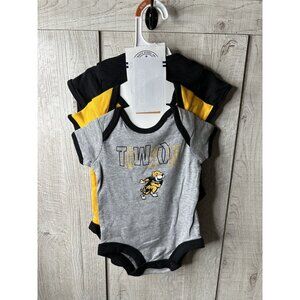 NHL Towson Infant Bodysuits Size 6/9 Months Hockey Gray Black Graphic Print